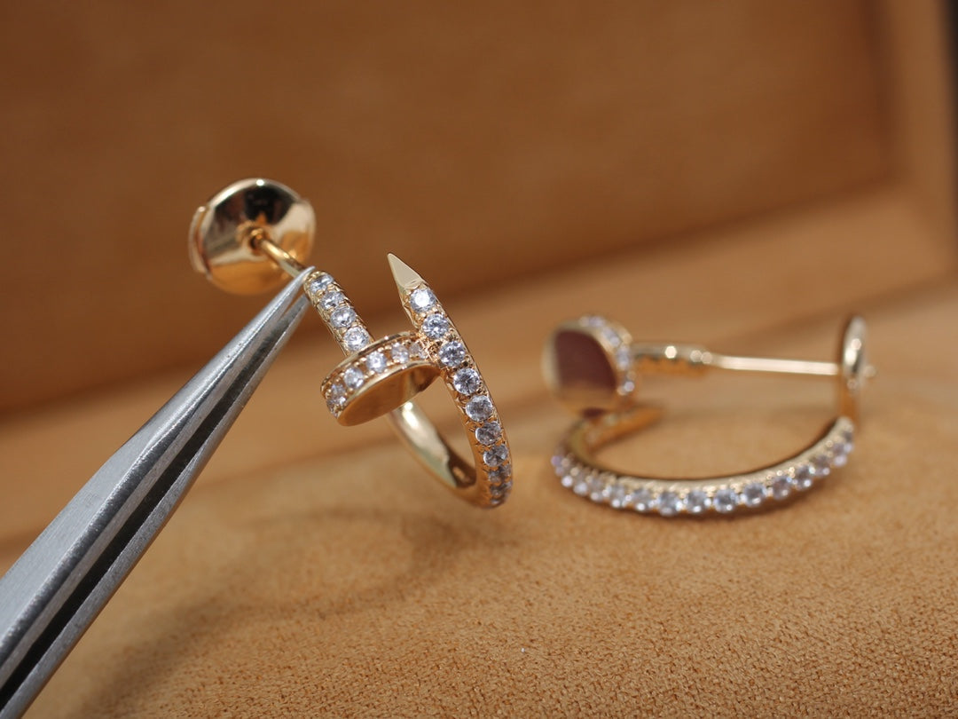 [Garvey ]JUSTE EARRINGS 12.75MM PINK GOLD DIAMOND