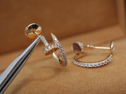 [Garvey ]JUSTE EARRINGS 12.75MM PINK GOLD DIAMOND