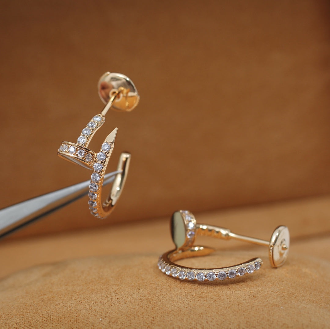 [Garvey ]JUSTE EARRINGS 12.75MM PINK GOLD DIAMOND