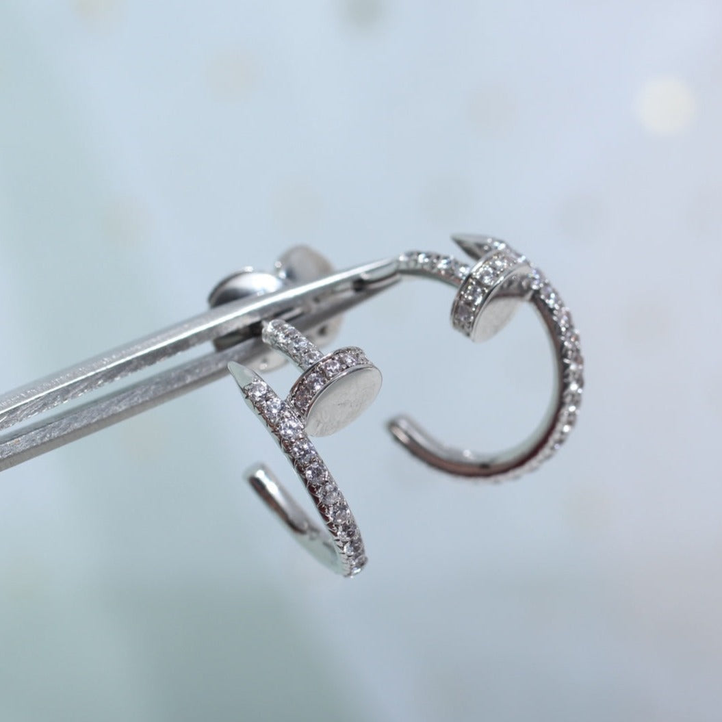 [Garvey ]JUSTE EARRINGS 12.75MM SILVER DIAMOND