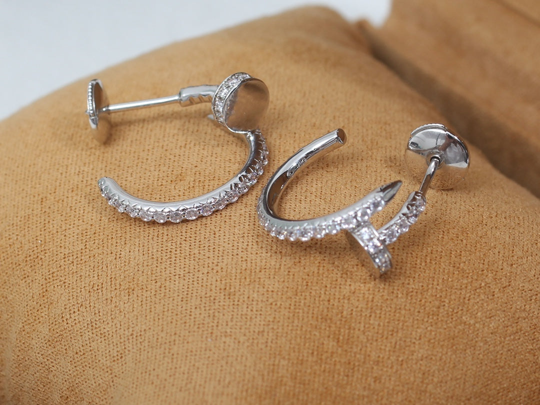 [Garvey ]JUSTE EARRINGS 12.75MM SILVER DIAMOND