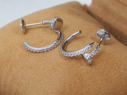 [Garvey ]JUSTE EARRINGS 12.75MM SILVER DIAMOND