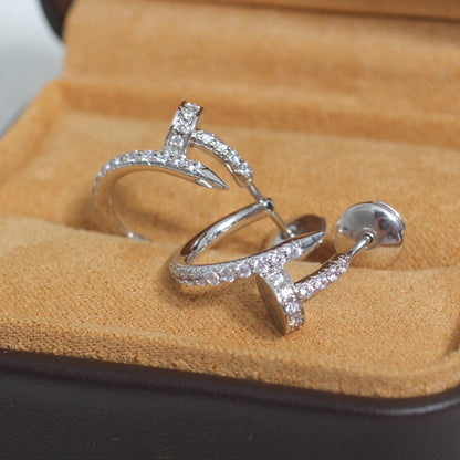 [Garvey ]JUSTE EARRINGS 12.75MM SILVER DIAMOND