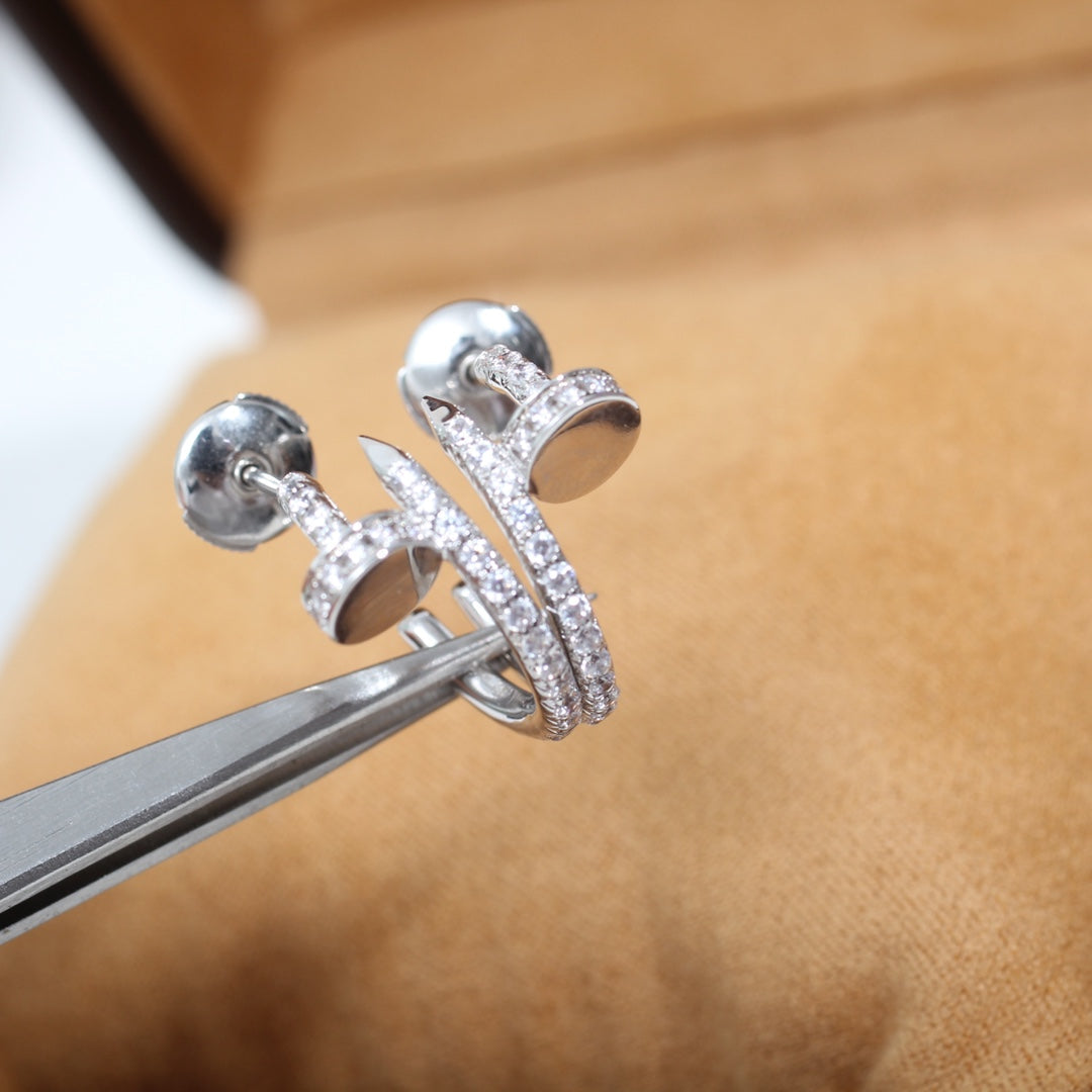 [Garvey ]JUSTE EARRINGS 12.75MM SILVER DIAMOND