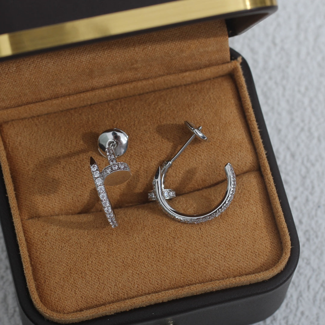 [Garvey ]JUSTE EARRINGS 12.75MM SILVER DIAMOND