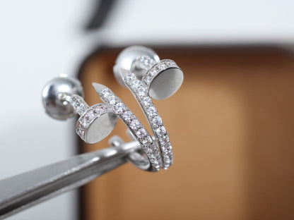 [Garvey ]JUSTE EARRINGS 12.75MM SILVER DIAMOND