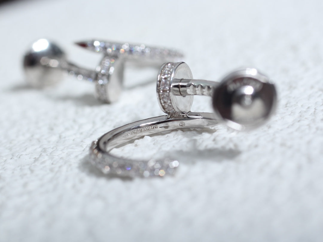 [Garvey ]JUSTE EARRINGS 12.75MM SILVER DIAMOND