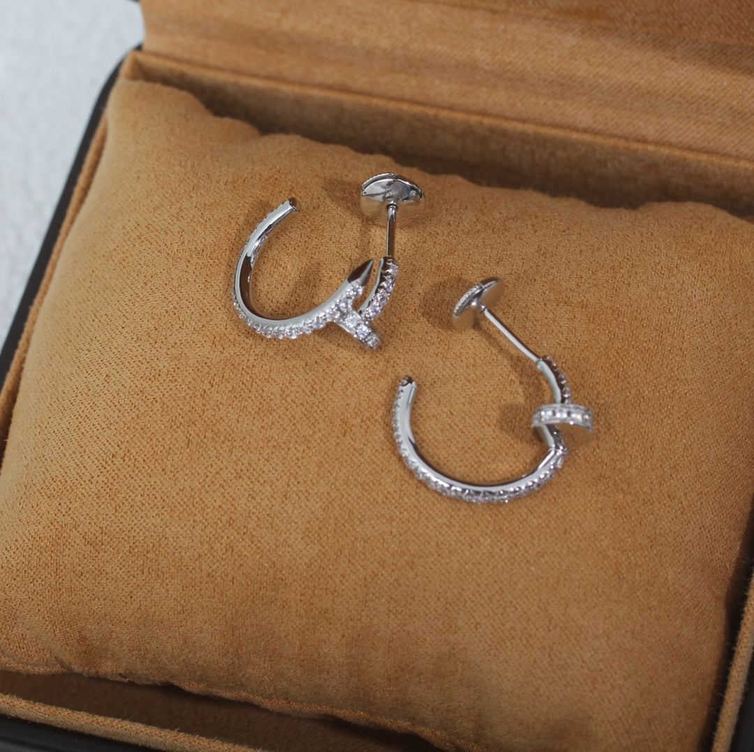 [Garvey ]JUSTE EARRINGS 12.75MM SILVER DIAMOND