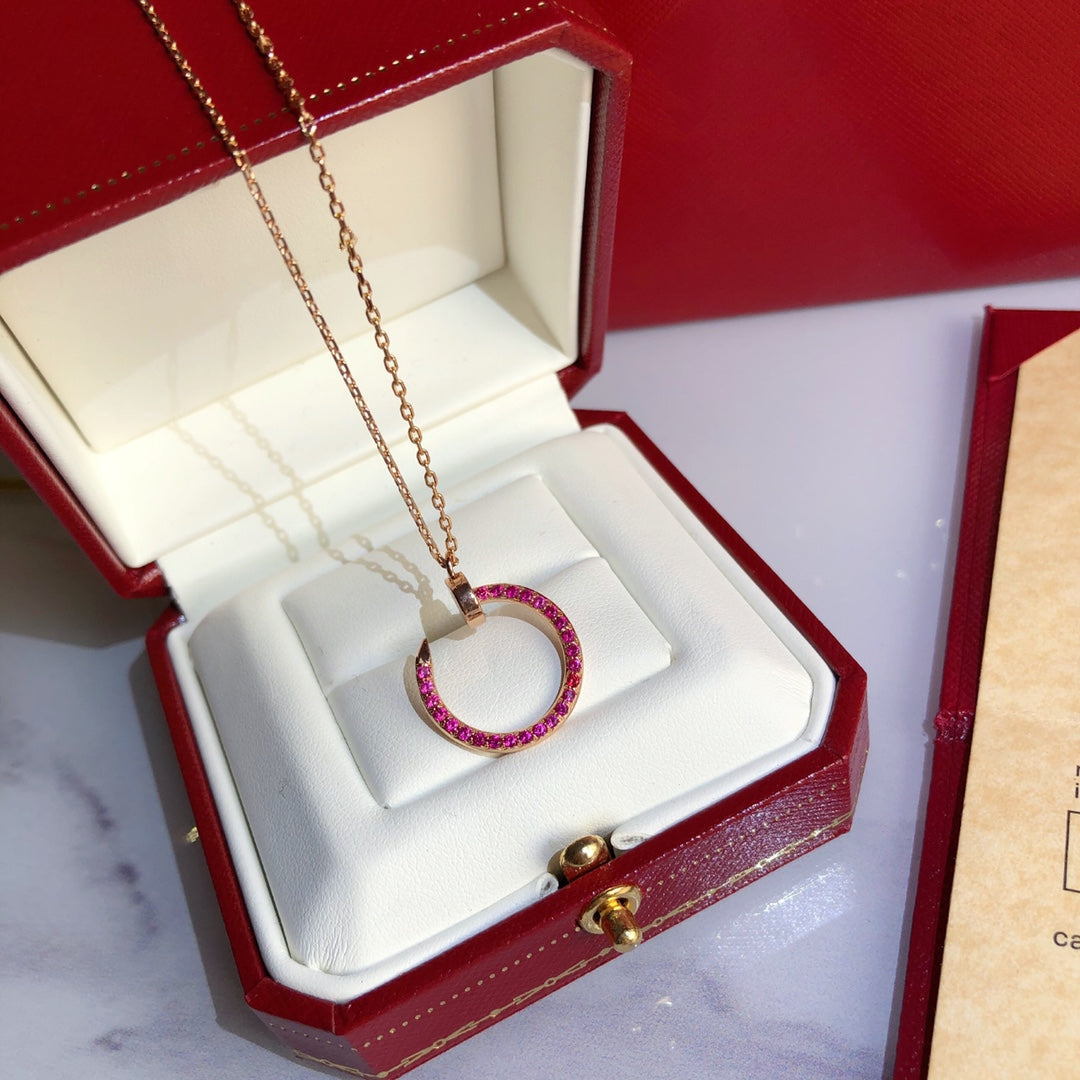 [Garvey ]JUSTE NECKLACE GOLD RED DIAMONDS
