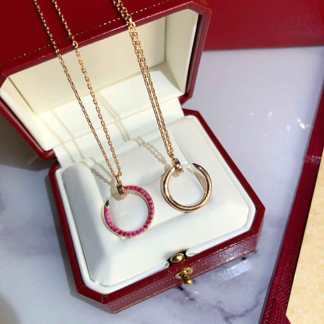 [Garvey ]JUSTE NECKLACE GOLD RED DIAMONDS