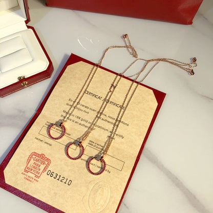 [Garvey ]JUSTE NECKLACE GOLD RED DIAMONDS