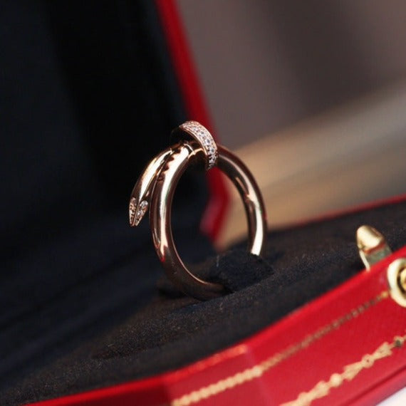 [Garvey ]JUSTE RING 2.65MM PINK GOLD DIAMOND