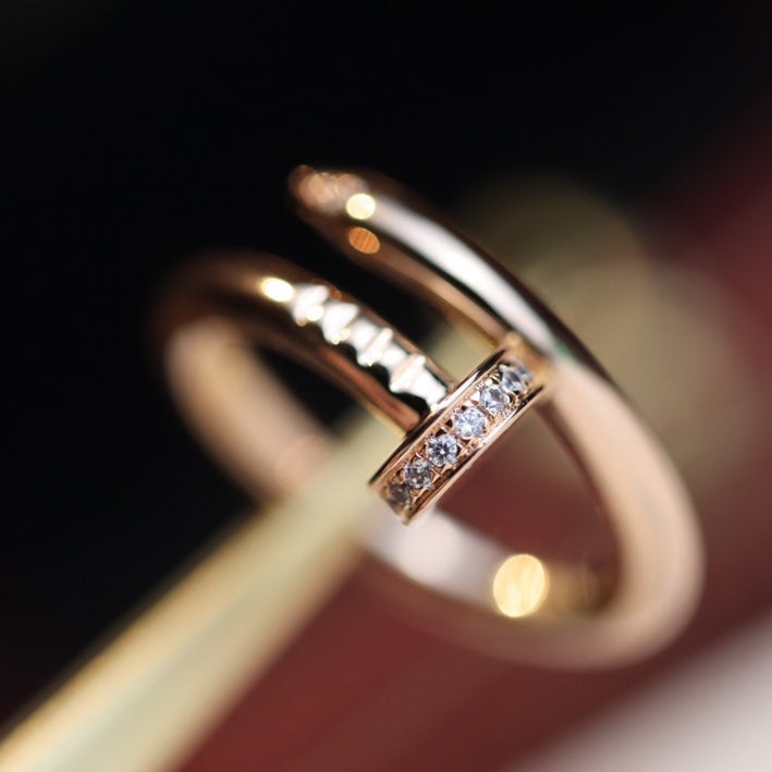 [Garvey ]JUSTE RING 2.65MM PINK GOLD DIAMOND