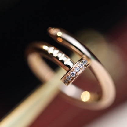 [Garvey ]JUSTE RING 2.65MM PINK GOLD DIAMOND