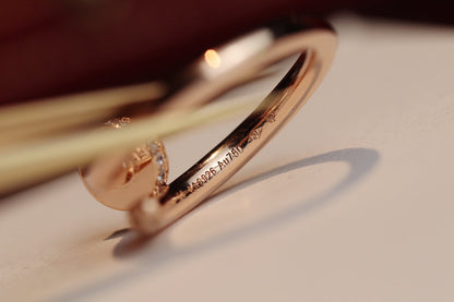 [Garvey ]JUSTE RING 2.65MM PINK GOLD DIAMOND