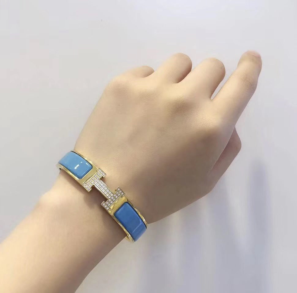 [Garvey ]H CLOUD BLUE BRACELET GOLD DIAMOND