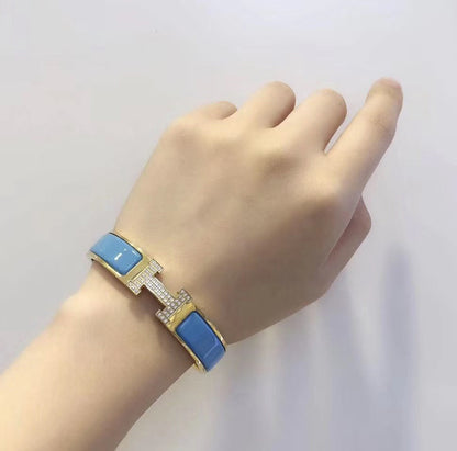 [Garvey ]H CLOUD BLUE BRACELET GOLD DIAMOND
