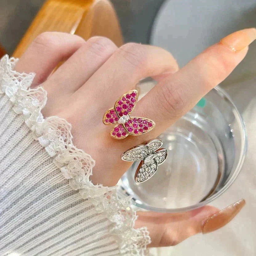 [Garvey ]TWIN BUTTERFLY DIAMOND RING