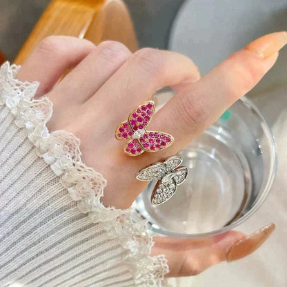 [Garvey ]TWIN BUTTERFLY DIAMOND RING