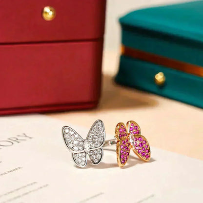 [Garvey ]TWIN BUTTERFLY DIAMOND RING