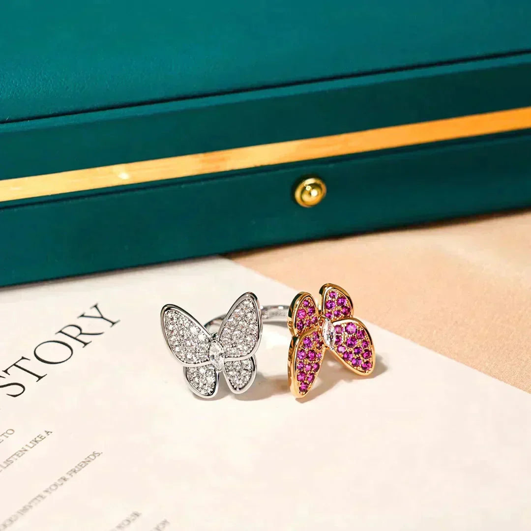 [Garvey ]TWIN BUTTERFLY DIAMOND RING