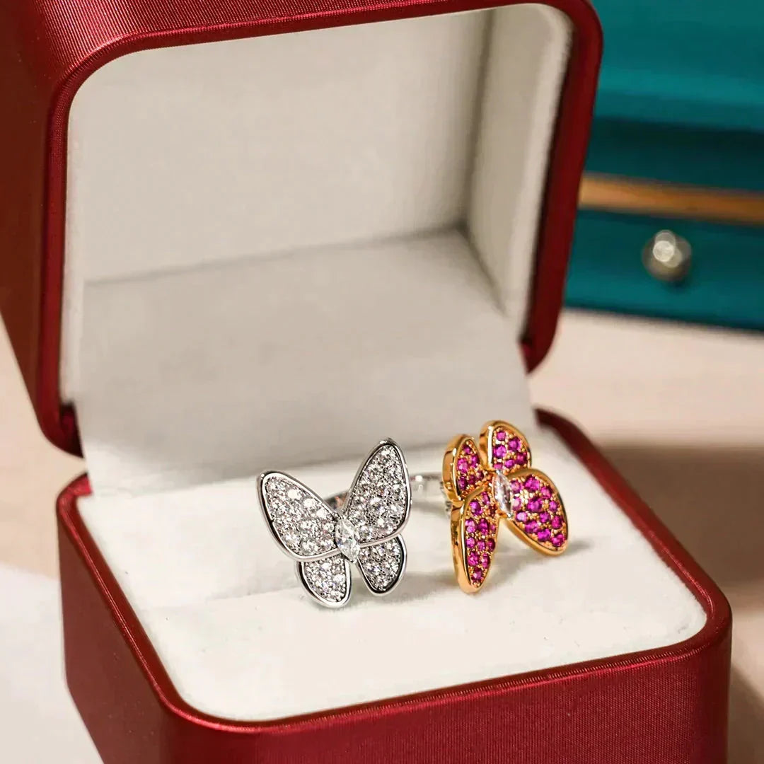 [Garvey ]TWIN BUTTERFLY DIAMOND RING