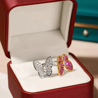 [Garvey ]TWIN BUTTERFLY DIAMOND RING