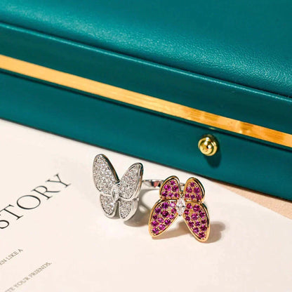 [Garvey ]TWIN BUTTERFLY DIAMOND RING