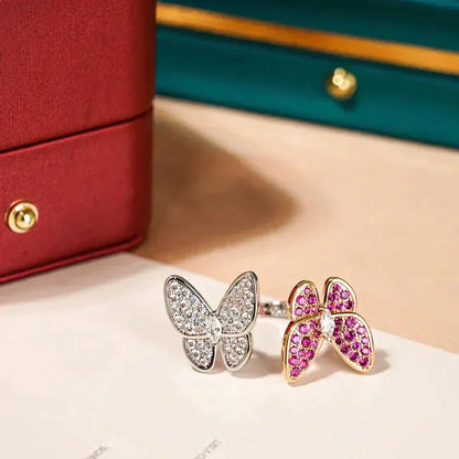 [Garvey ]TWIN BUTTERFLY DIAMOND RING