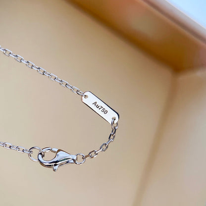 [Garvey ]CLOVER DIAMOND NECKLACE SILVER