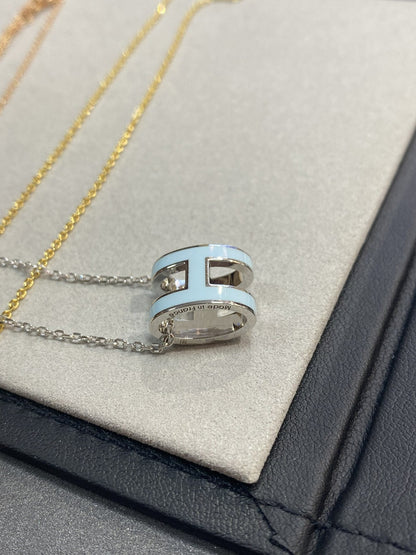 [Garvey ]POP H LIGHT BLUE NECKLACE