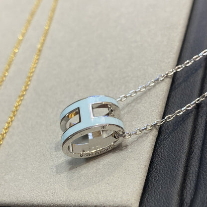 [Garvey ]POP H LIGHT BLUE NECKLACE