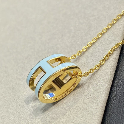 [Garvey ]POP H LIGHT BLUE NECKLACE
