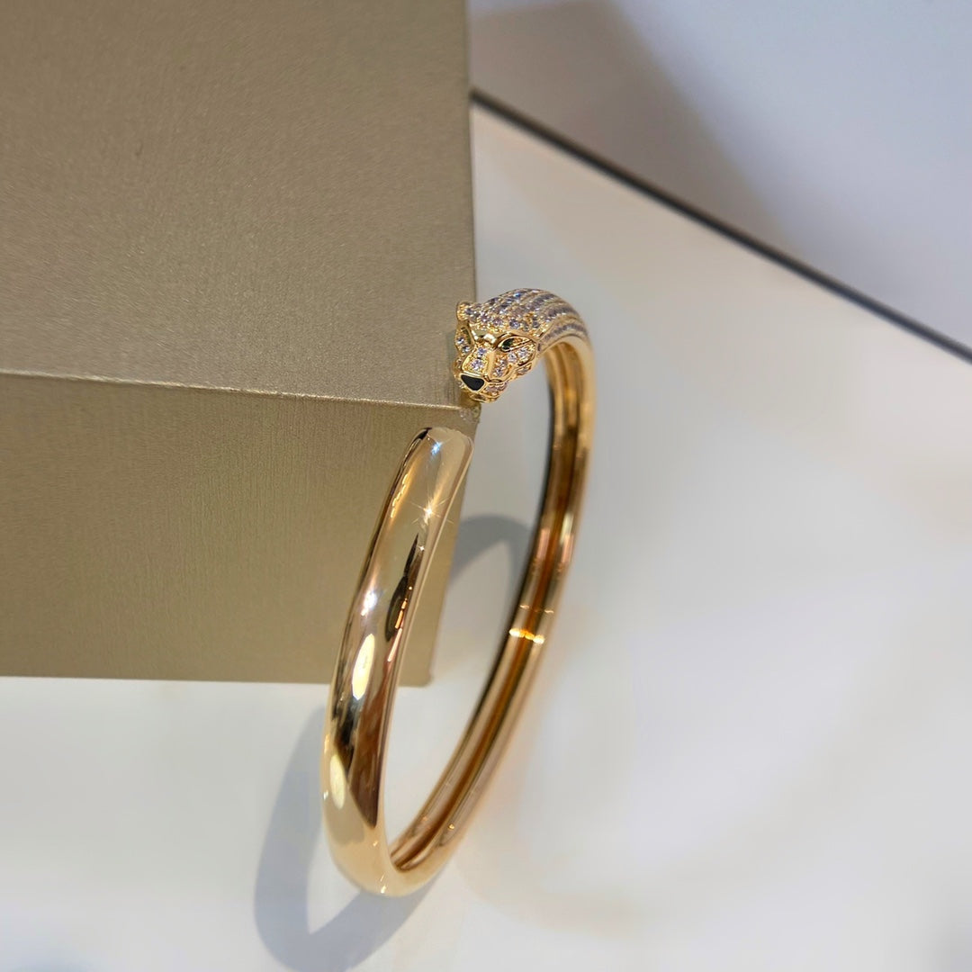 [Garvey ]PANTHERE GOLD DIAMOND OPEN BRACELET