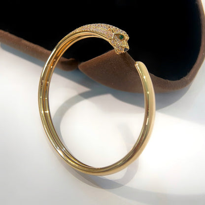 [Garvey ]PANTHERE GOLD DIAMOND OPEN BRACELET
