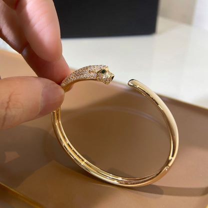 [Garvey ]PANTHERE GOLD DIAMOND OPEN BRACELET