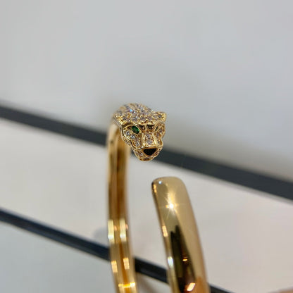[Garvey ]PANTHERE GOLD DIAMOND OPEN BRACELET