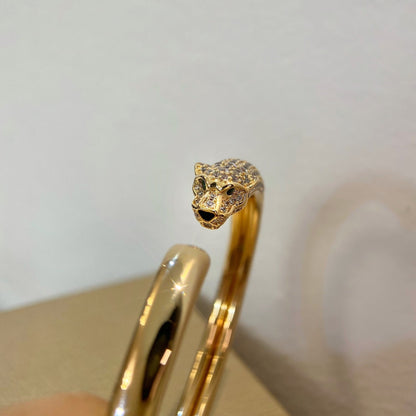 [Garvey ]PANTHERE GOLD DIAMOND OPEN BRACELET