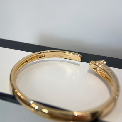 [Garvey ]PANTHERE GOLD DIAMOND OPEN BRACELET