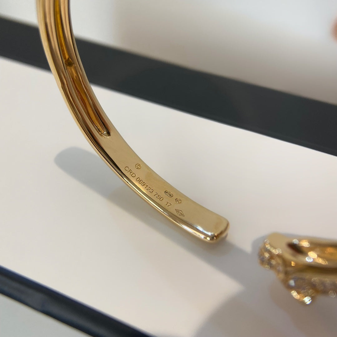 [Garvey ]PANTHERE GOLD DIAMOND OPEN BRACELET