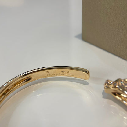 [Garvey ]PANTHERE GOLD DIAMOND OPEN BRACELET