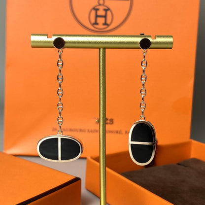 [Garvey]CHAINE VERSO BLACK CERAMIC EARRINGS