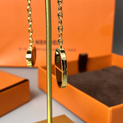 [Garvey ]CHAINE VERSO BLACK CERAMIC EARRINGS
