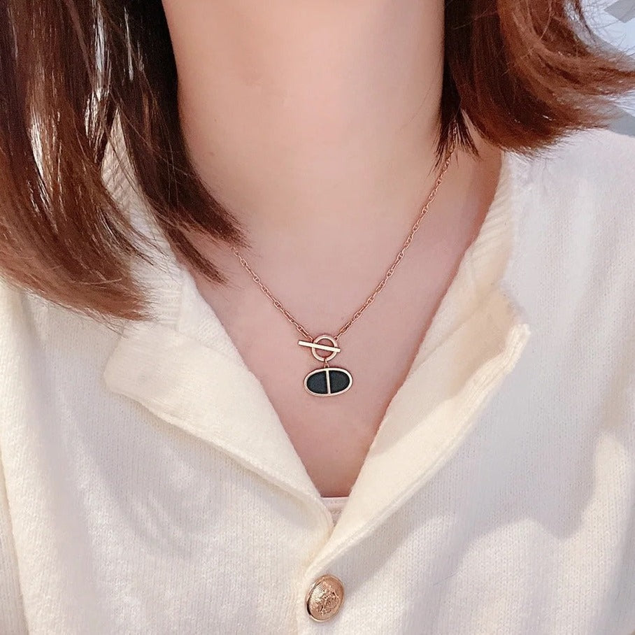 [Garvey]CHAINE VERSO BLACK CERAMIC NECKLACE