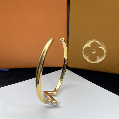 [Garvey]VOLTE UPSITE DOWN DIAMOND GOLD OPEN BRACELET