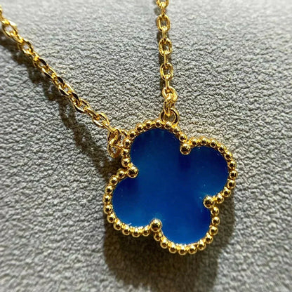 [Garvey ]CLOVER 15MM BLUE AGATE NECKLACE