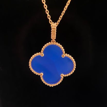 [Garvey ]CLOVER 25MM NECKLACE TURQUOISE ROSE GOLD