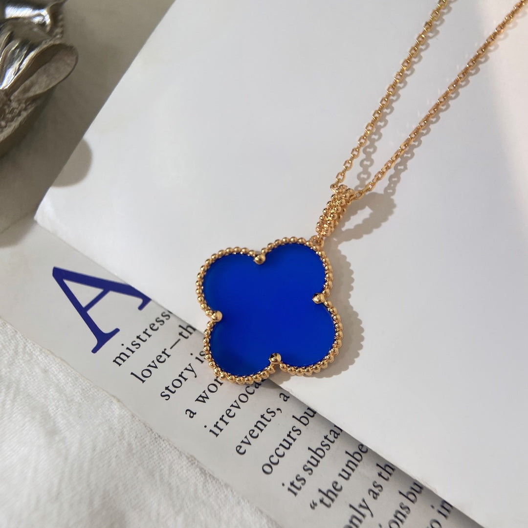 [Garvey ]CLOVER 25MM NECKLACE TURQUOISE ROSE GOLD