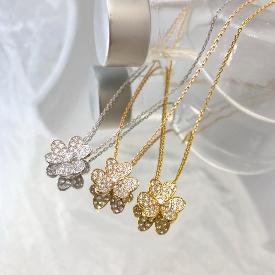 [Garvey ]FLOWER DIAMOND NECKLACE