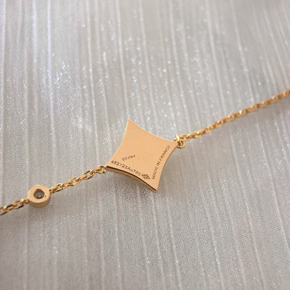 [Garvey ]COLOR STAR CARNELIAN PINK GOLD DIAMOND BRACELET